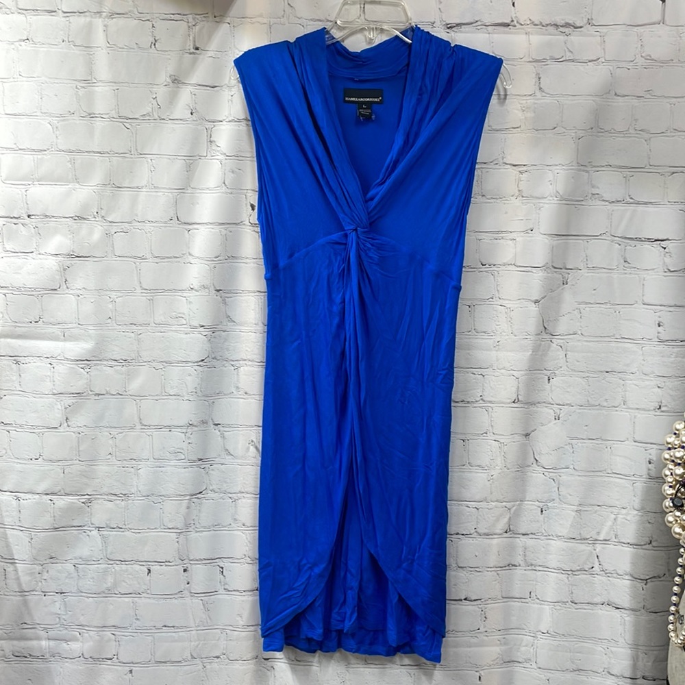 Isabella Rodriguez twist front tulip overlay sleeveless large dress